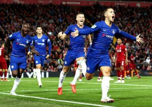 Hazard fires Chelsea into League Cup semi-finals
